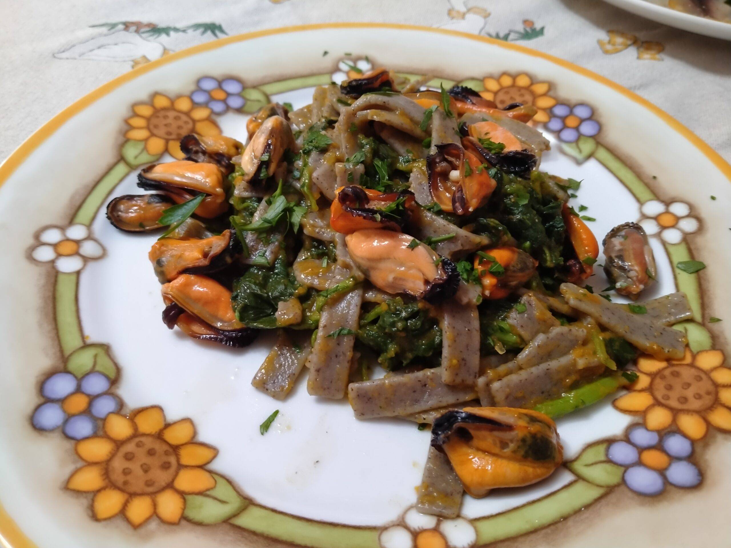 Pizzoccheri In Crema Di Zucca Cozze E Cime Di Rapa Dott Ssa Simona