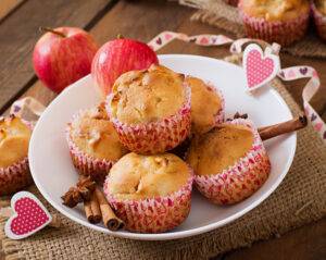 muffin integrali mele e cannella