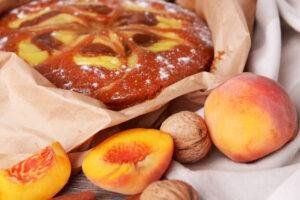 torta di pesche