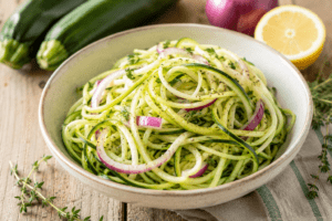 spaghetti di zucchine marinate