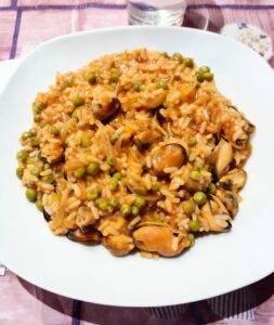 risotto piselli e cozze