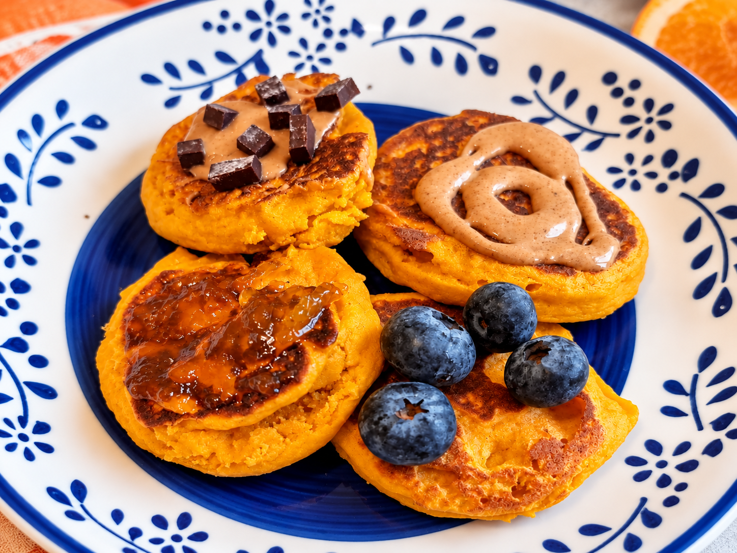 mini pancake alla zucca