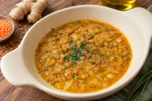 Zuppa di lenticchie rustica alle erbe