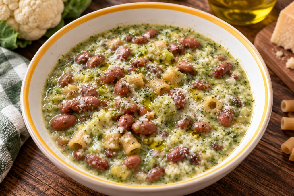 Zuppa cremosa di fagioli e verdure
