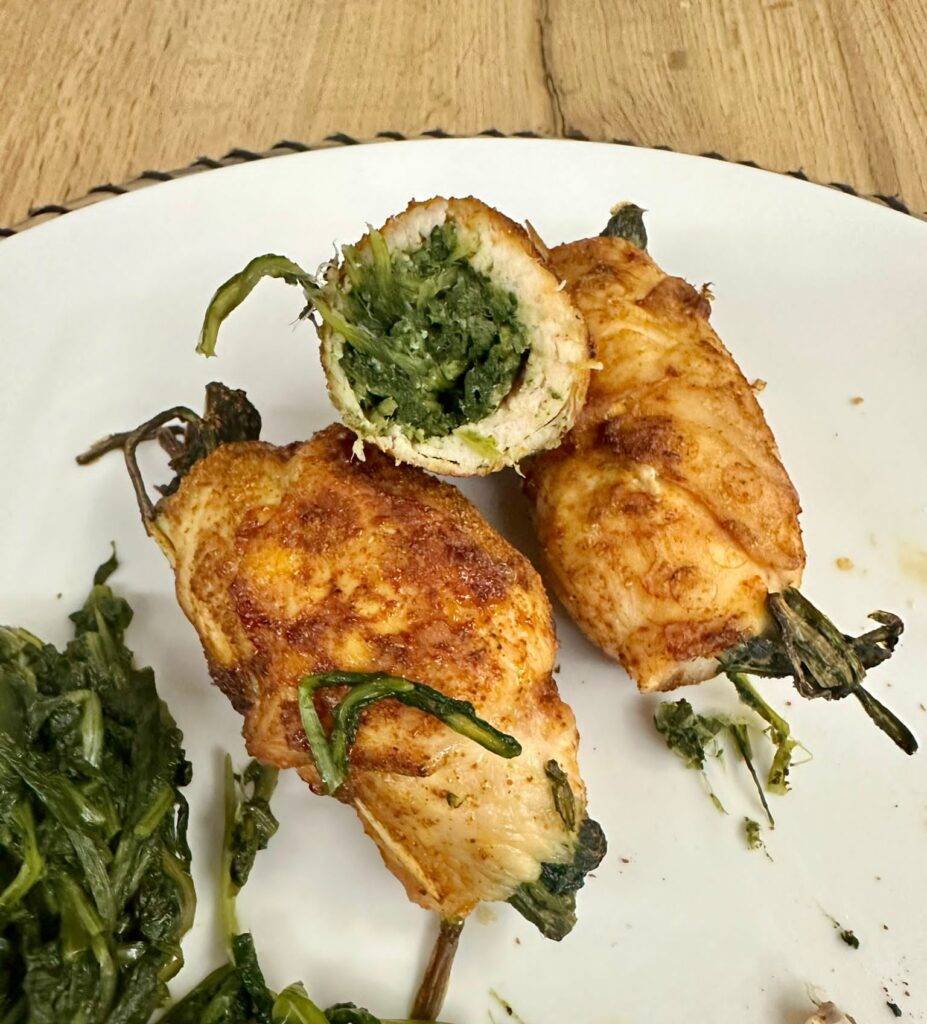 involtini di pollo e cicoria