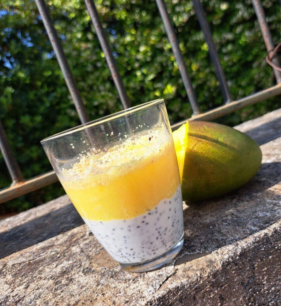 chia pudding al mango