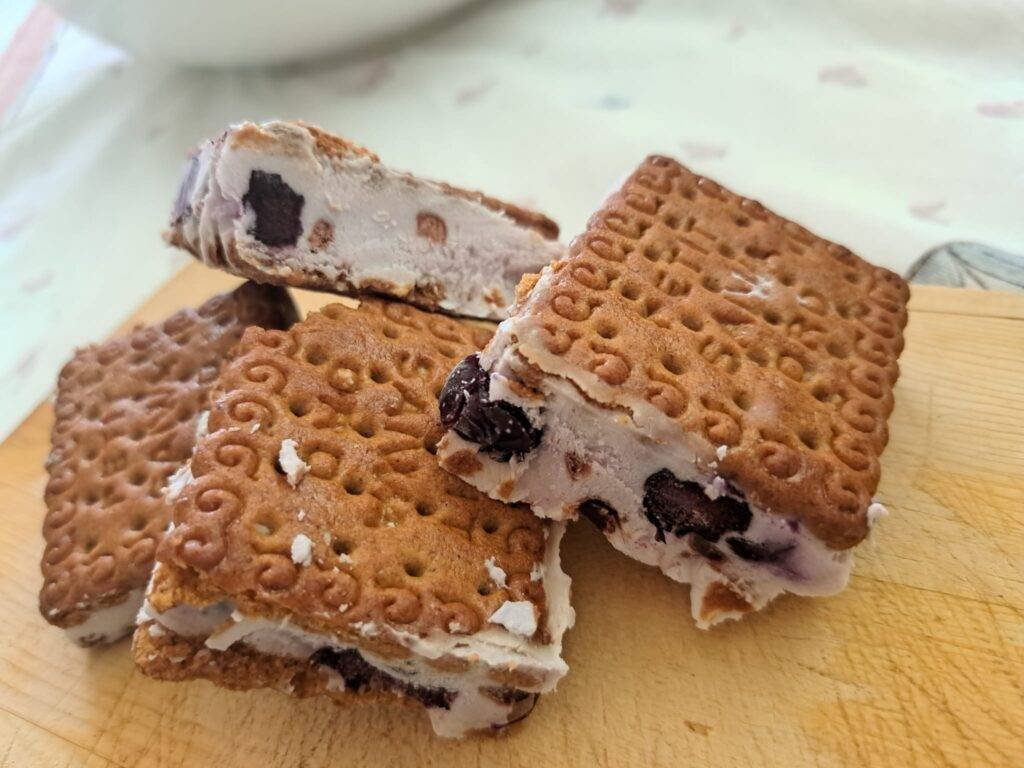 biscotto gelato ai frutti di bosco