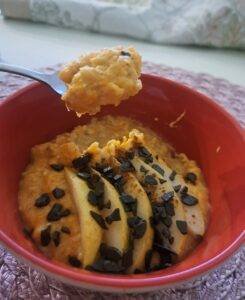 porridge cremoso alla zucca