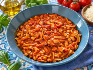 pasta e fagioli al pomodoro