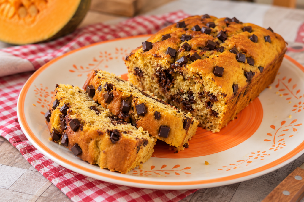 plumcake alla zucca con gocce di cioccolato