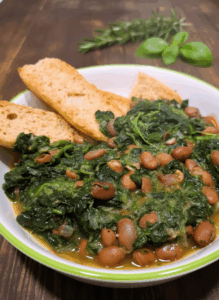 FAGIOLI E SPINACI IN UMIDO