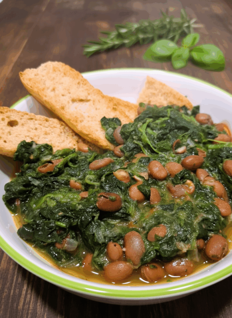FAGIOLI E SPINACI IN UMIDO