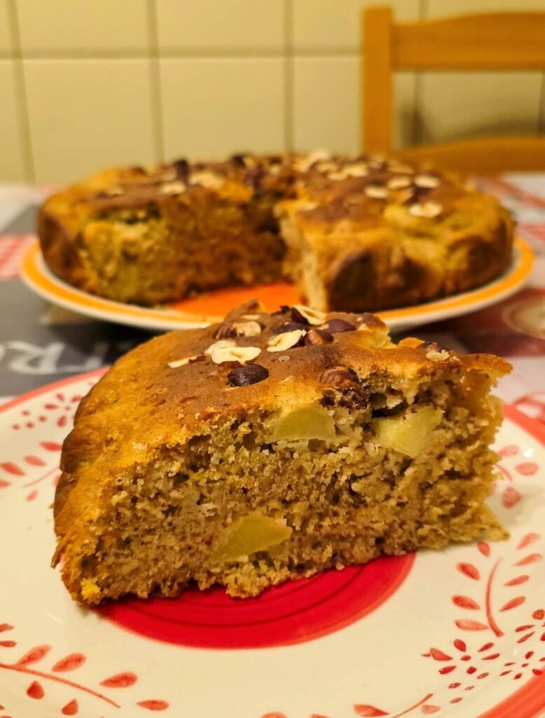 torta di mele con farina di nocciole