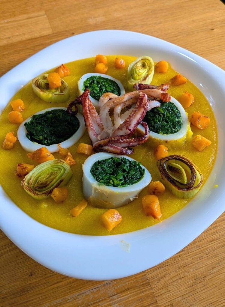 polenta e calamari