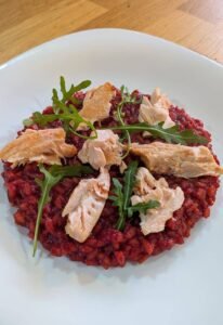 risotto Barbabietola rossa e salmone