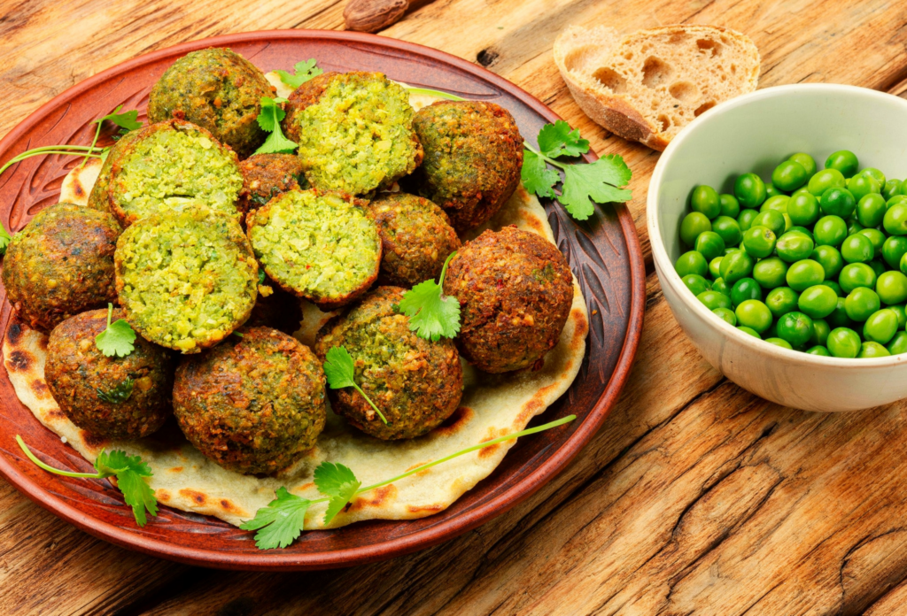 polpette di piselli e cous cous