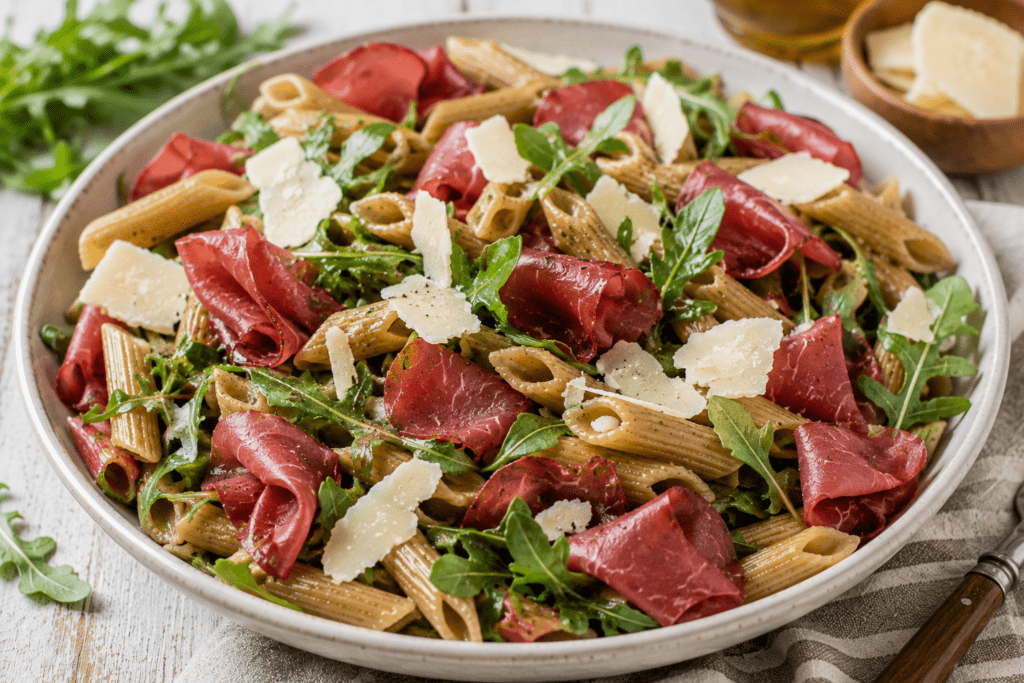 PASTA FREDDA BRESAOLA RUCOLA E GRANA