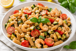 PASTA CECI ZUCCHINE TONNO GAMBERETTI