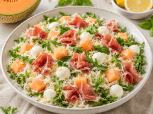 insalata di riso prosciutto e melone