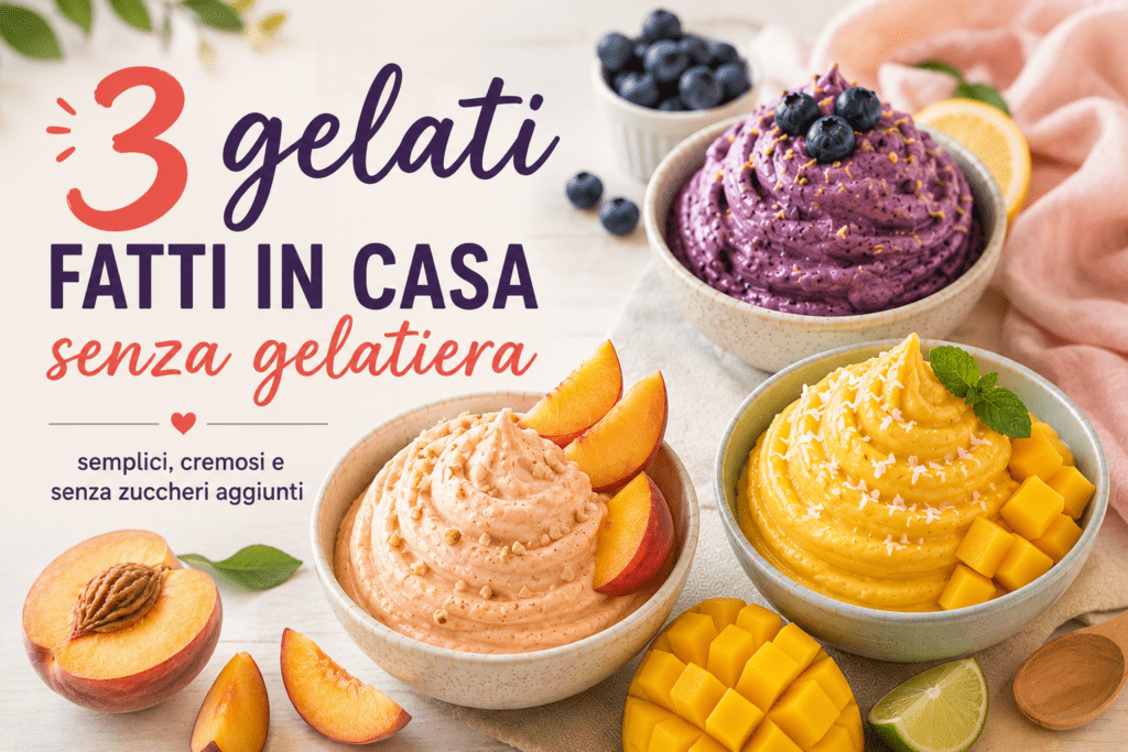 3 gelati fatti in casa senza gelatiera