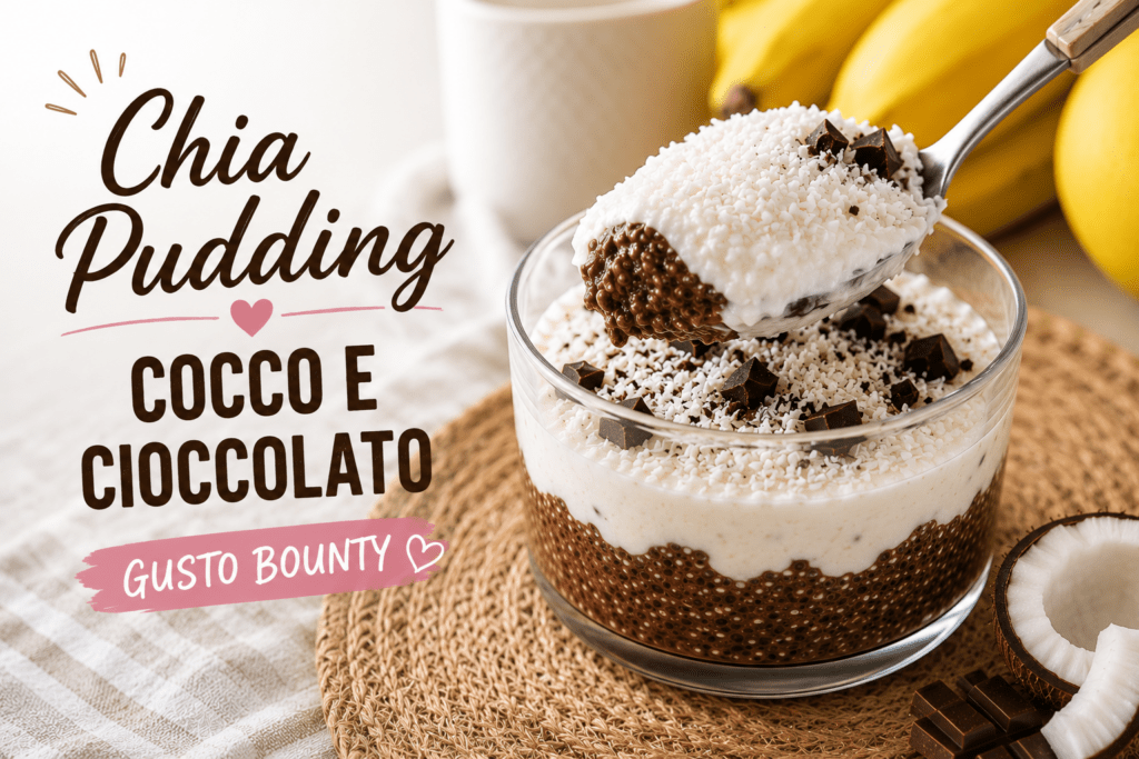 chia pudding cocco e cioccolato