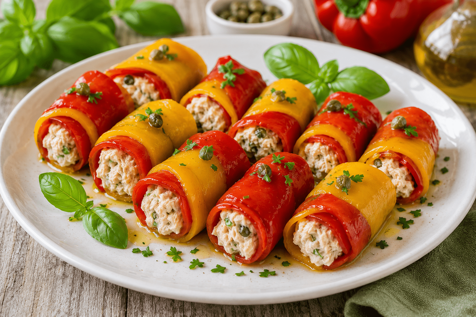 INVOLTINI DI PEPERONI E TONNO