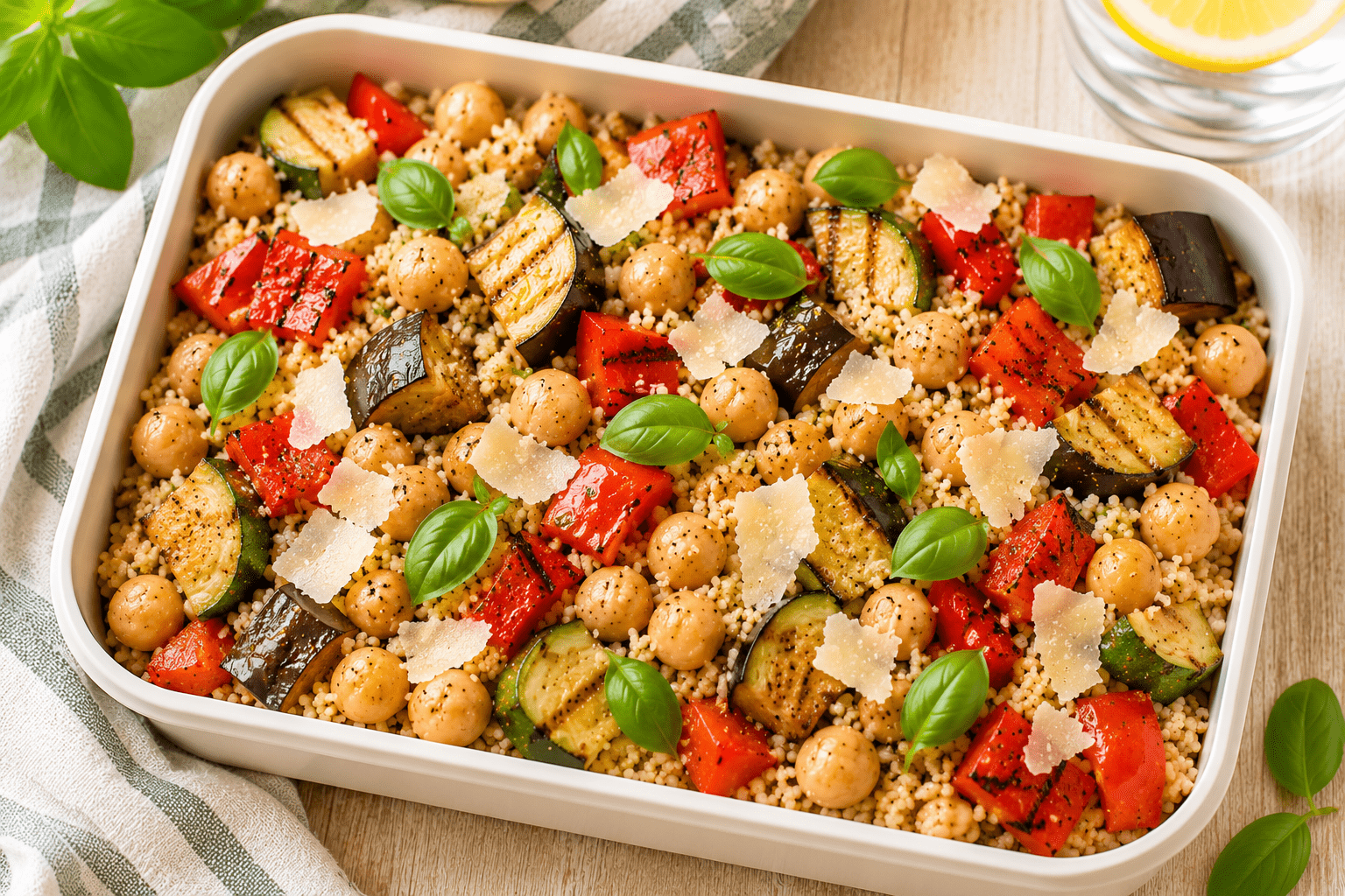 cous cous ceci grana e verdure