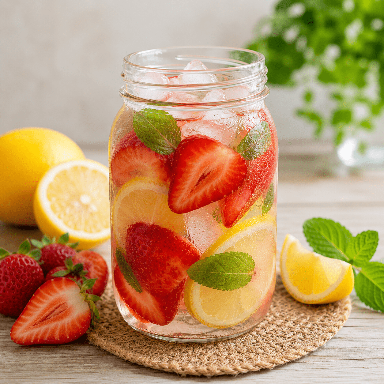 Acqua fragole e limone