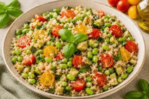 insalata di riso con edamame