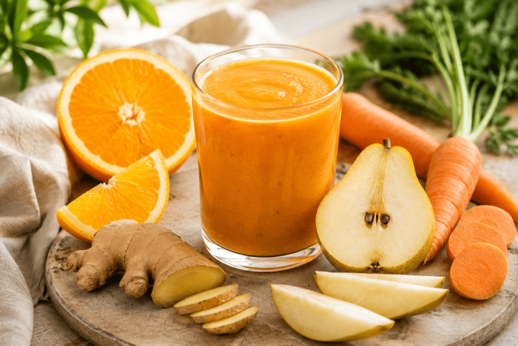 FRULLATO PESCA CAROTA PERA E ZENZERO